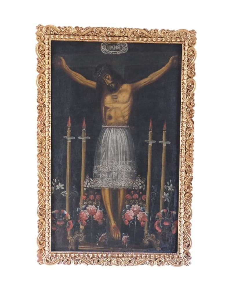 Pintura del Siglo XVII del Cristo de las Lágrimas, Escuela Cuzqueña