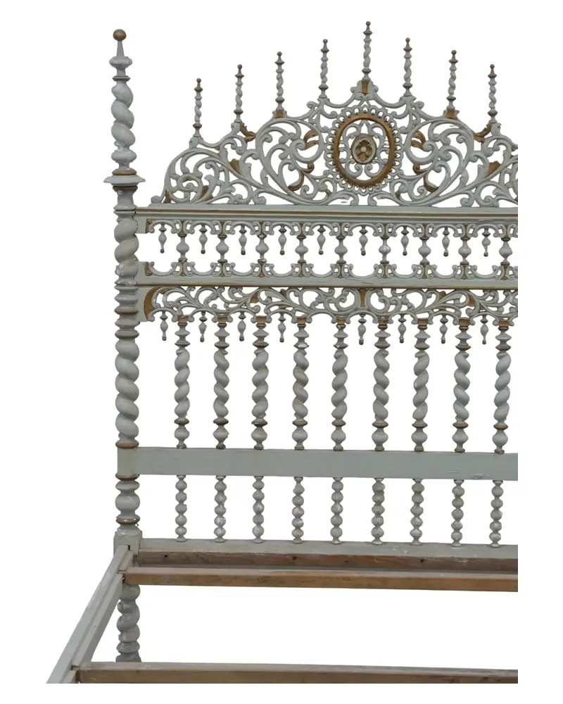 Cama de Bilros Portuguesa del Siglo XVIII-XIX, Camas, Siglo XIX · vista 2/16
