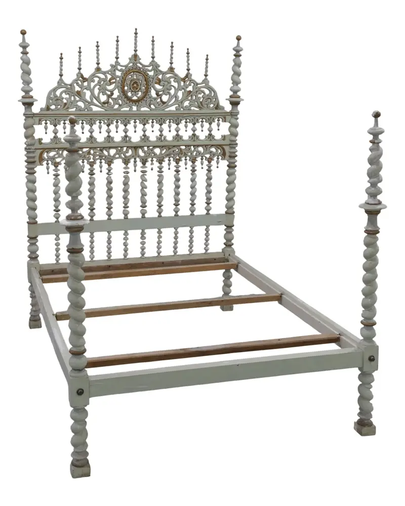 Cama de Bilros Portuguesa del Siglo XVIII-XIX, Camas, Siglo XIX · vista 13/16