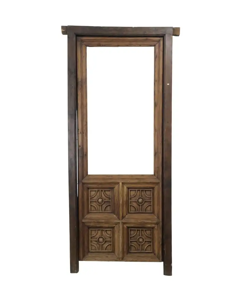 Puerta de nogal con cuarterones, principios del Siglo XIX