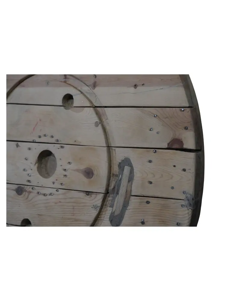 Tapa de Bobina de Luz del Siglo XX en Madera de Pino, Objetos Decorativos, Siglo XX · vista 10/10