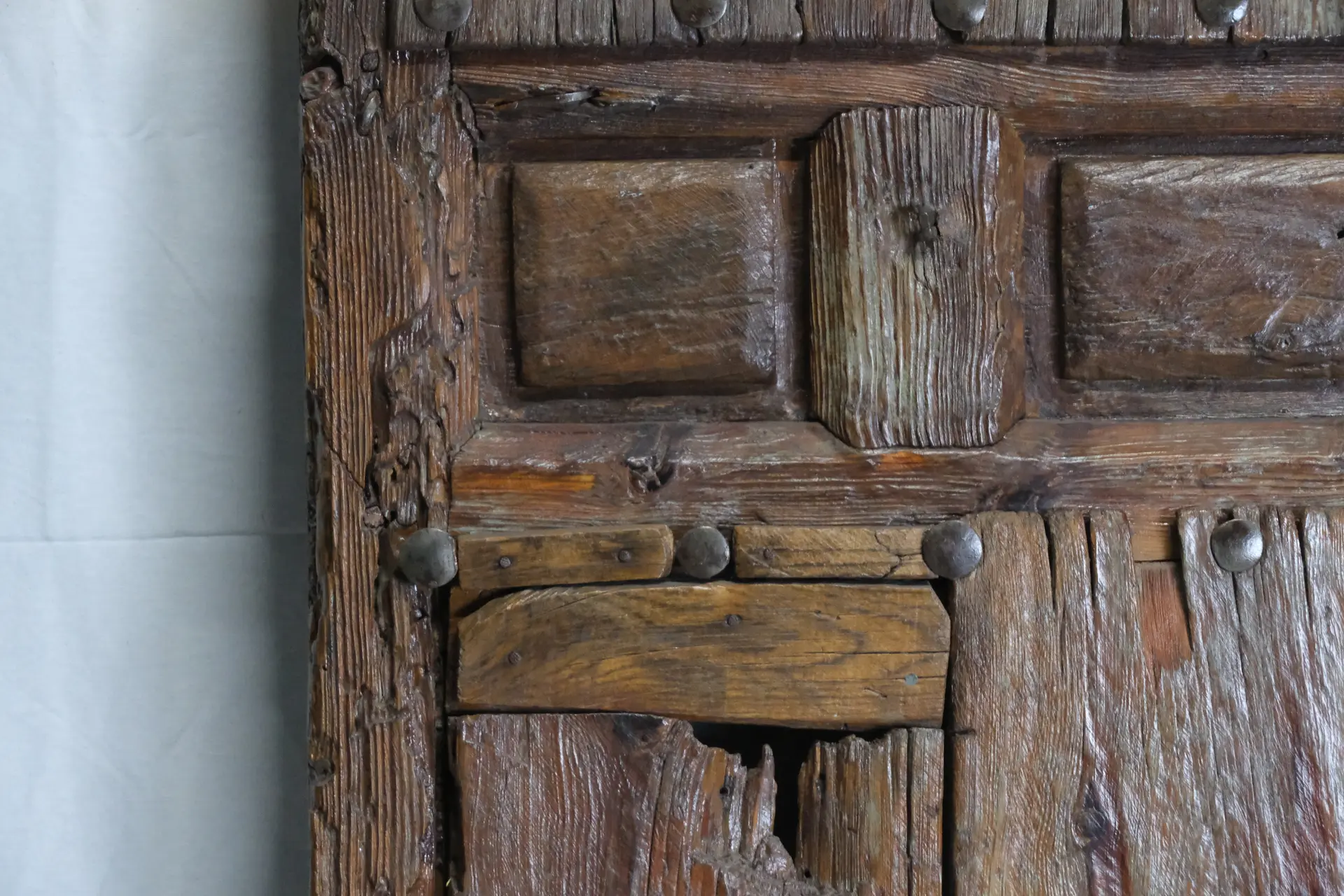 Puerta Rustica de Madera con tres Cuarterones, Siglo XIX, Puertas y Arquitectónico, Siglo XIX · vista 5/11