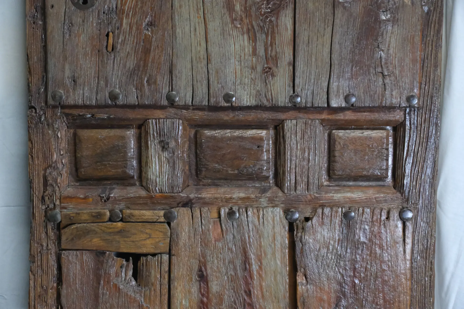 Puerta Rustica de Madera con tres Cuarterones, Siglo XIX, Puertas y Arquitectónico, Siglo XIX · vista 2/11