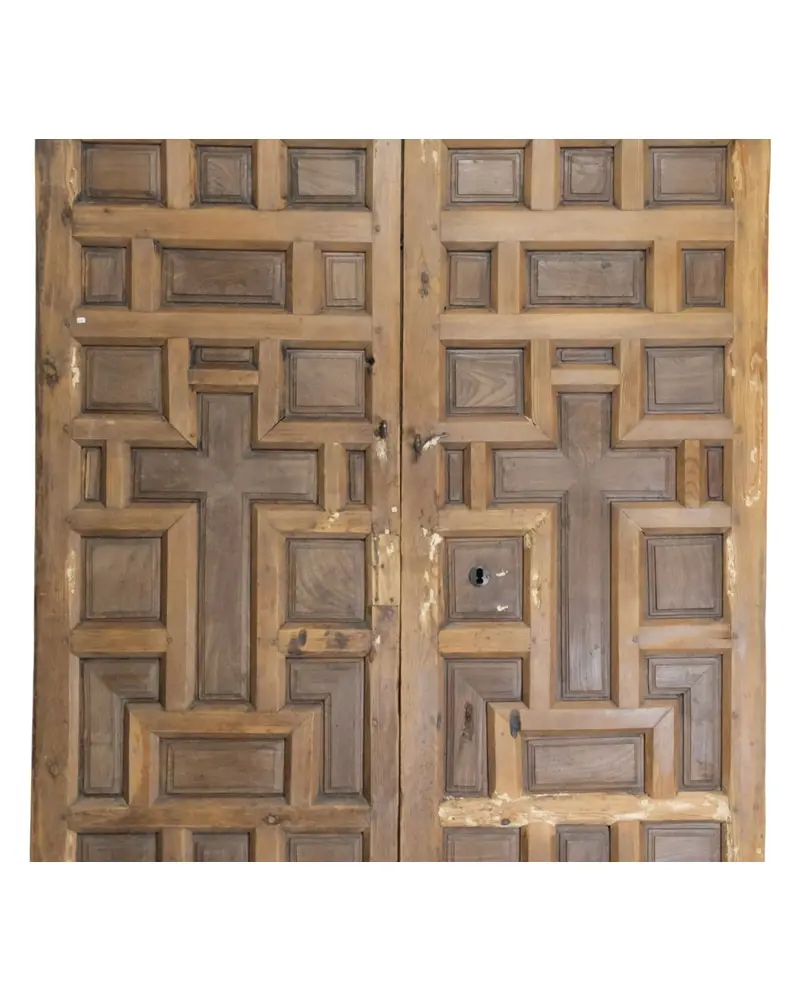 Puerta Castellana, Siglo XVII de Cuarterones con Cruz Central, Puertas y Arquitectónico, Siglo XVIII · vista 3/14