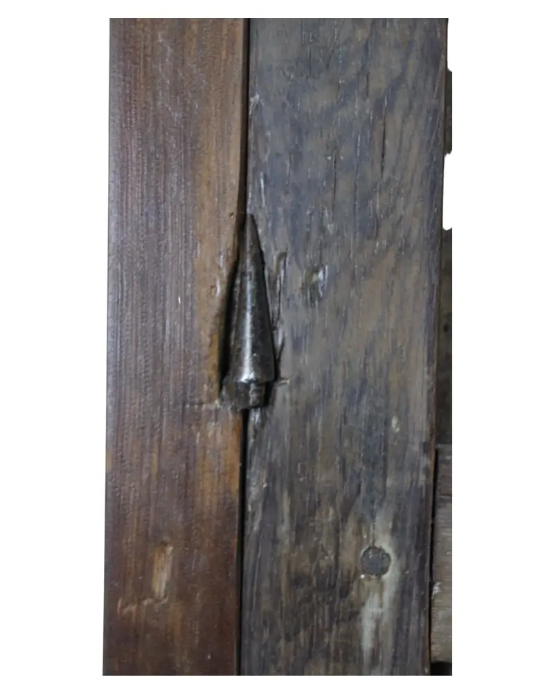 Puerta castellana de dos hojas, XVIII - XIX, madera de pino silvestre, Puertas y Arquitectónico, Siglo XVIII · vista 10/11