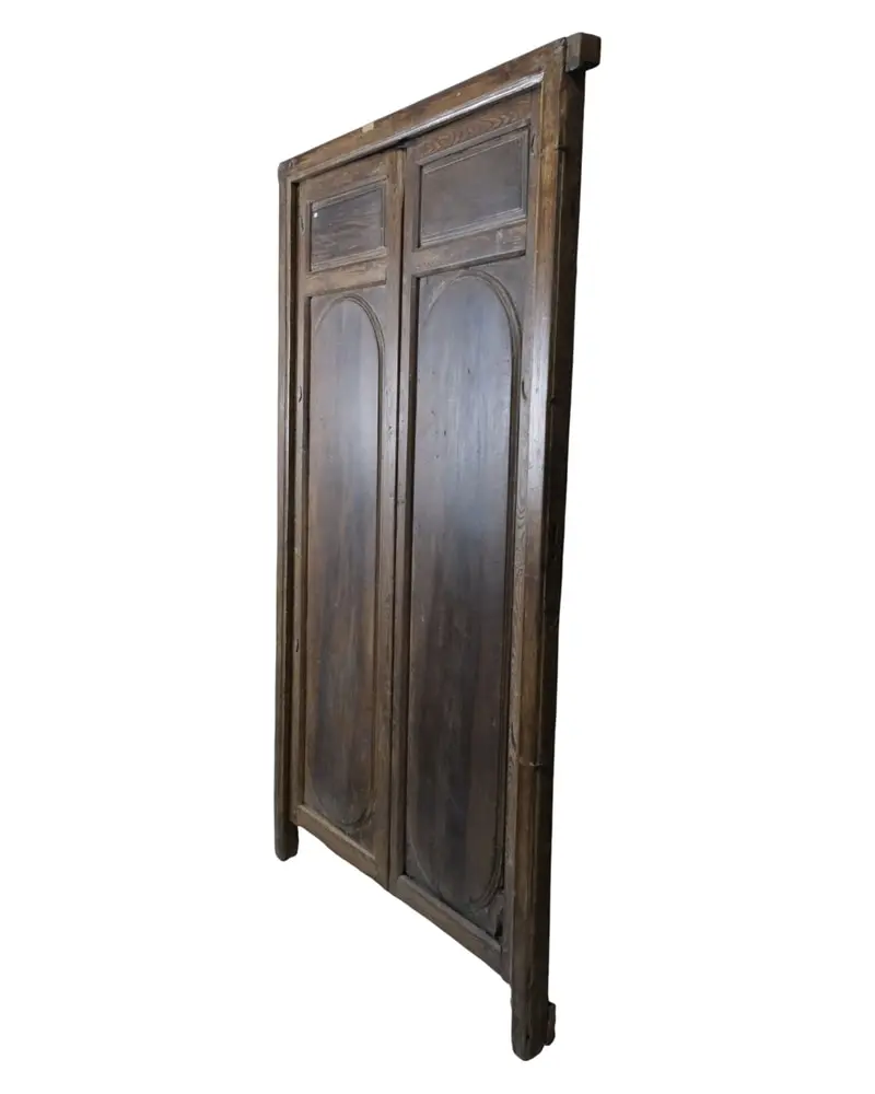 Puerta castellana de dos hojas, XVIII - XIX, madera de pino silvestre, Puertas y Arquitectónico, Siglo XVIII · vista 6/11