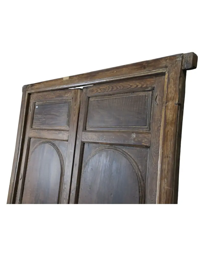 Puerta castellana de dos hojas, XVIII - XIX, madera de pino silvestre, Puertas y Arquitectónico, Siglo XVIII · vista 5/11