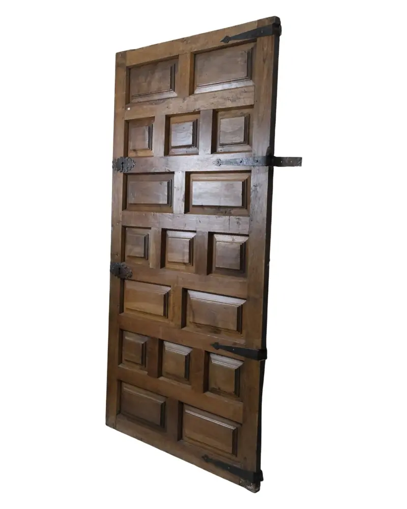 Puerta de cuarterones castellana del Siglo XVIII en nogal, Puertas y Arquitectónico, Siglo XVIII · vista 3/10