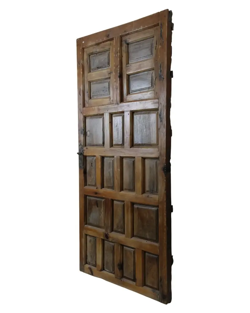 Puerta castellana del Siglo XVIII con cuarterones de pino y nogal, Puertas y Arquitectónico, Siglo XVIII · vista 7/11