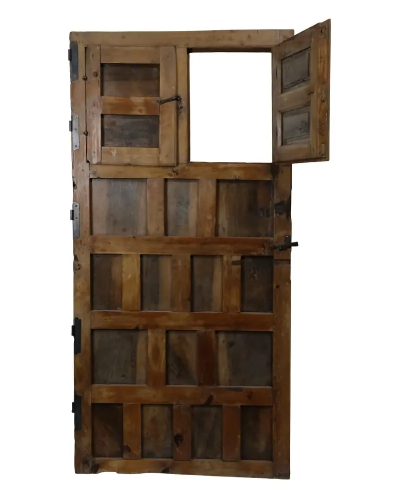 Puerta castellana del Siglo XVIII con cuarterones de pino y nogal, Puertas y Arquitectónico, Siglo XVIII · vista 8/11