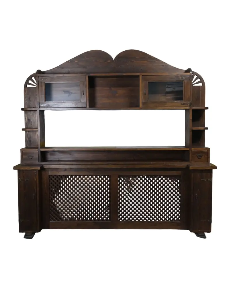 Mueble de Pino del Siglo XX con Cubre Radiador, Armarios y Vitrinas, Siglo XXI