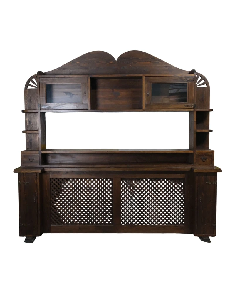 Mueble de Pino del Siglo XX con Cubre Radiador, Armarios y Vitrinas, Siglo XXI