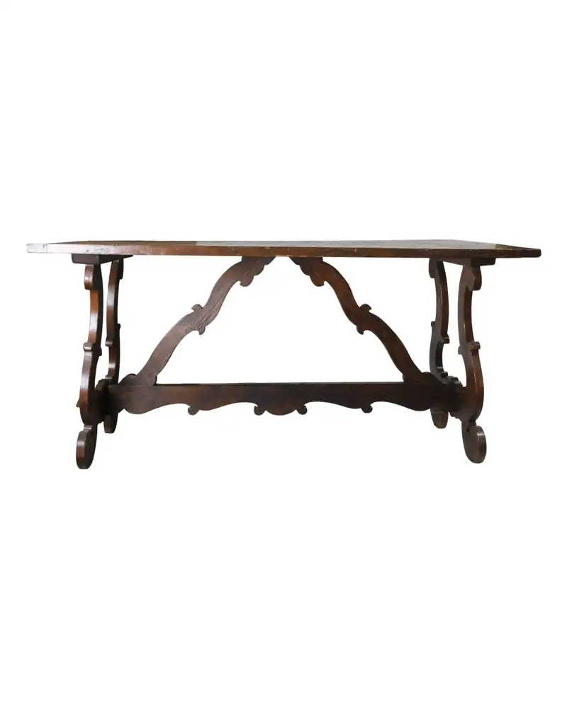 Mesa Comedor del Siglo XIX con Patas Castellanas Estilo Cervantina