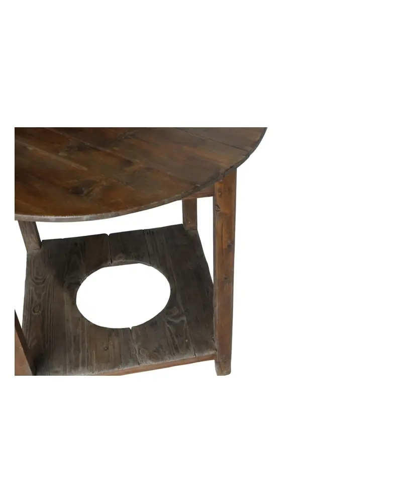 Mesa Redonda del Siglo XX en Madera de Pino, Mesas, Siglo XX · vista 4/5