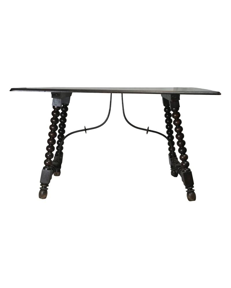 Mesa Castellana del Siglo XVIII con Patas Torneadas, Mesas, Siglo XVIII