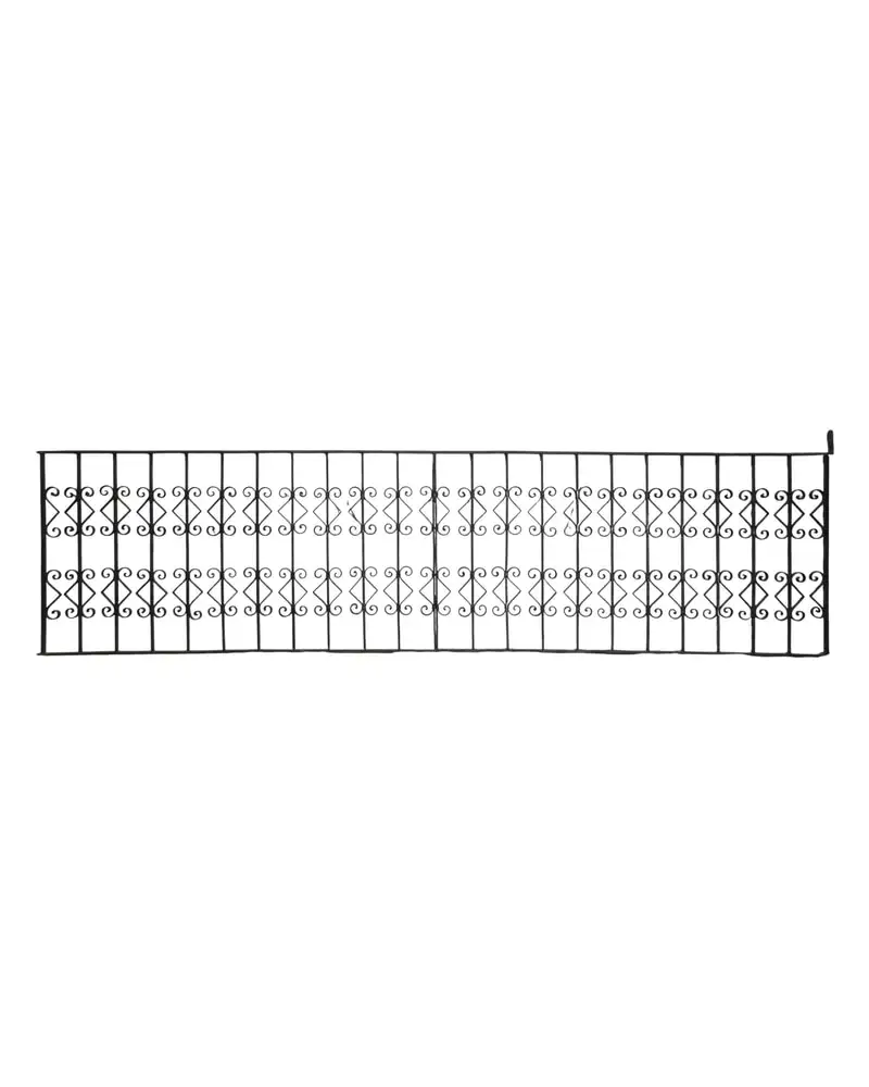 19th Century Wrought Iron Balustrade