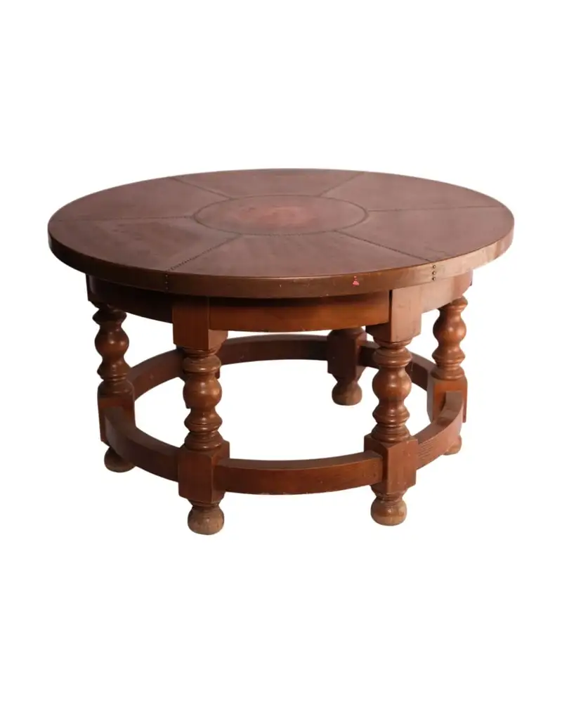 Mesa de Centro del Siglo XX en Madera Maciza