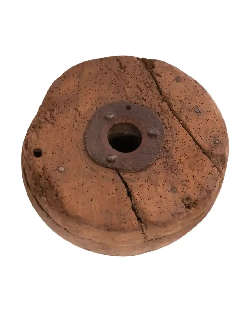 Rueda Antigua del Siglo XIX-XX en Madera Maciza