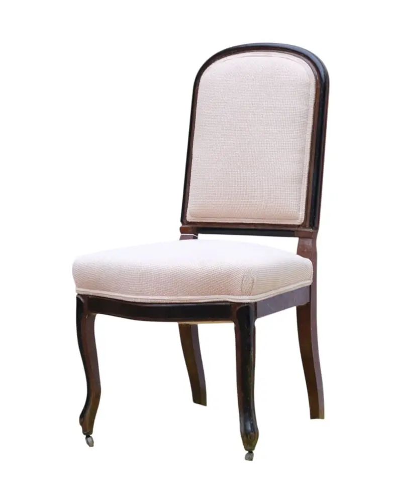 Silla del Siglo XX con Patas Torneadas y Ruedas de Metal, Sillas y Asientos, Siglo XX · vista 6/6