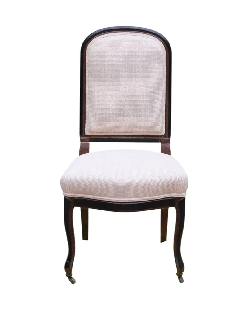 Silla del Siglo XX con Patas Torneadas y Ruedas de Metal, Sillas y Asientos, Siglo XX