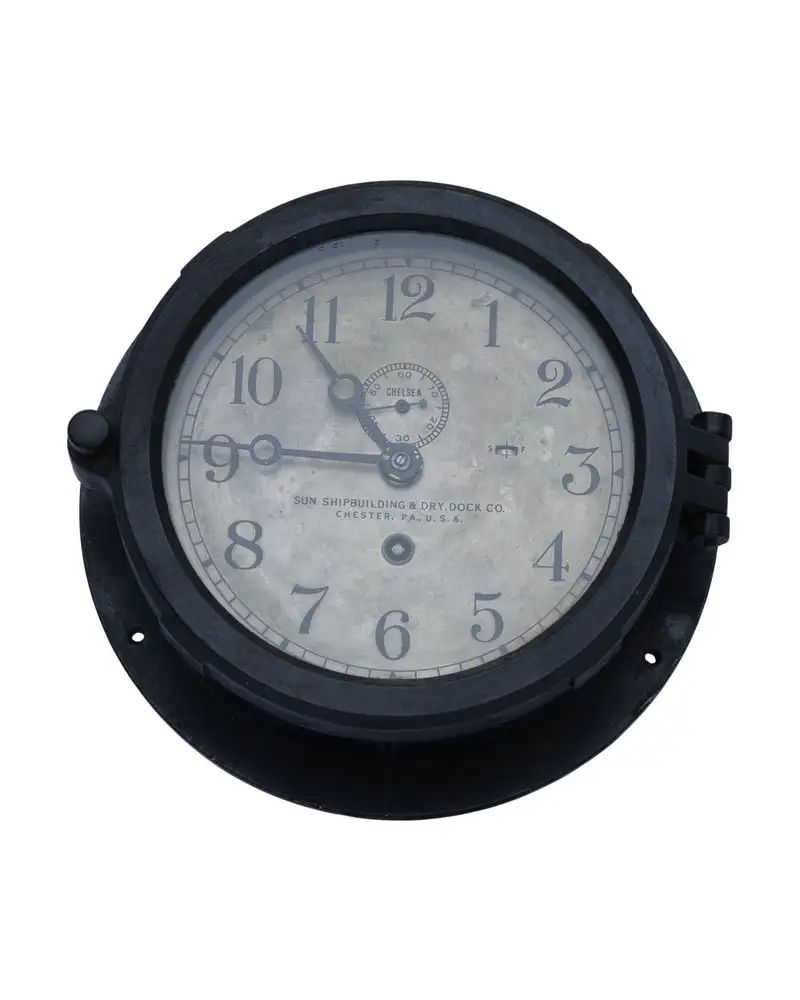 Reloj de Barco del Siglo XX de Sun Shipbuilding