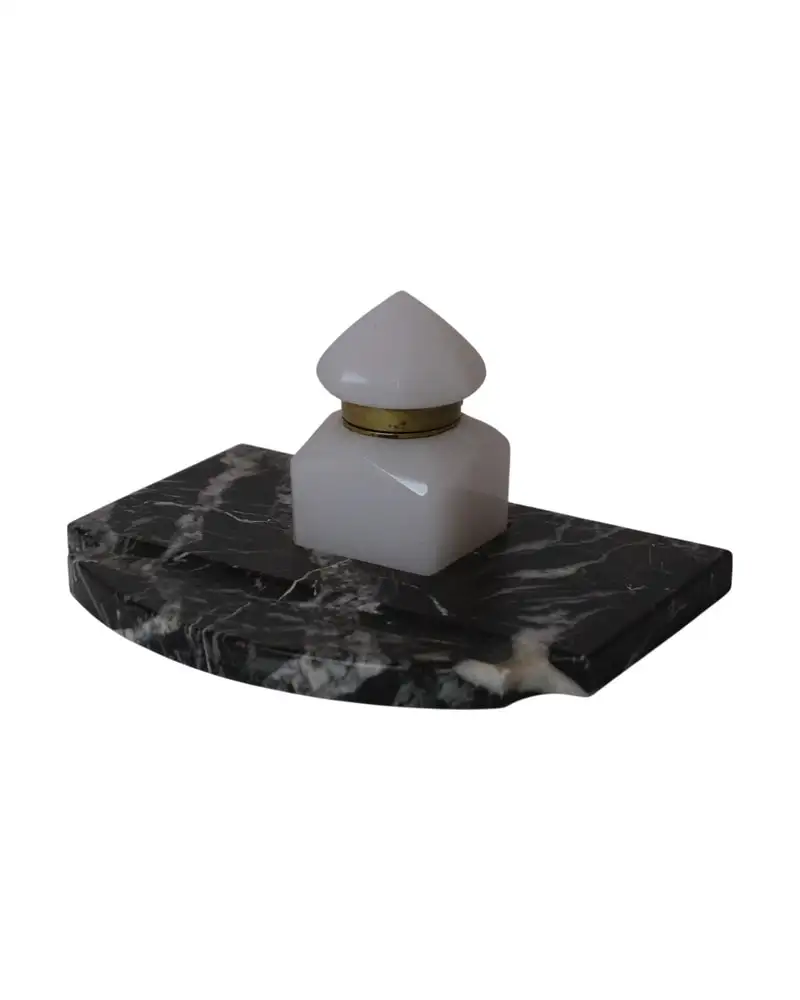 Tintero Art Deco Mármol Negro