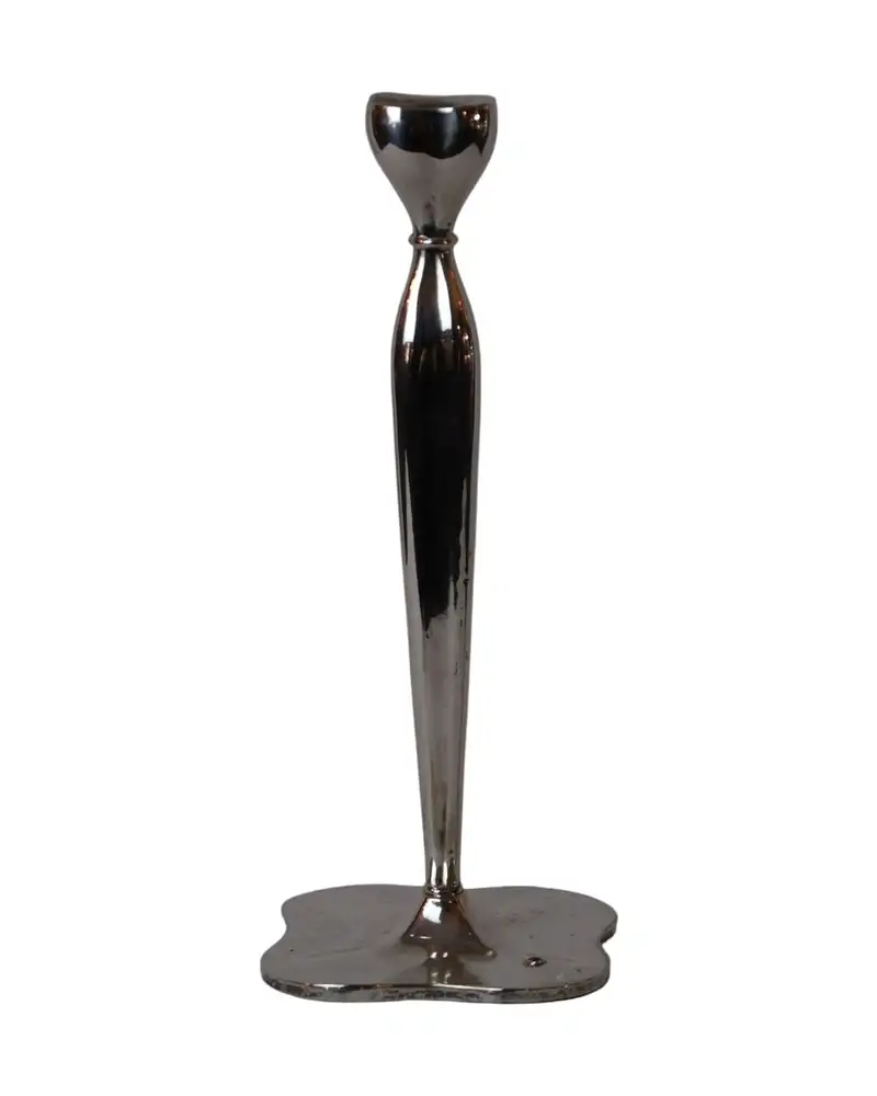 Candelabro/Portavelas Siglo XX con Baño de Plata