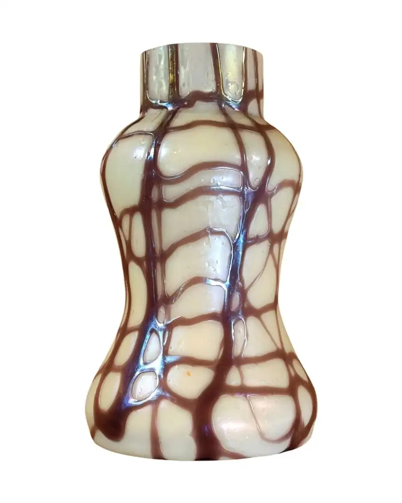 Pequeño Florero Cristal Blanco Irisado Pallme König