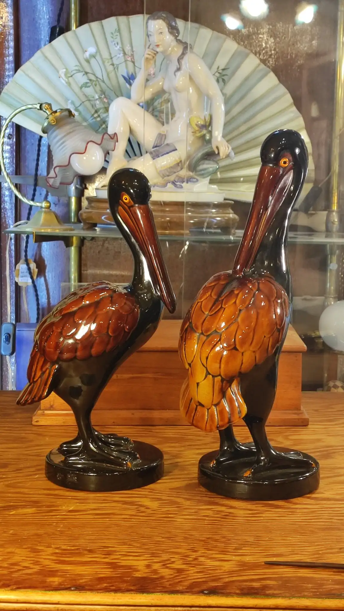 Pareja Pelicanos Cerámica Cetres