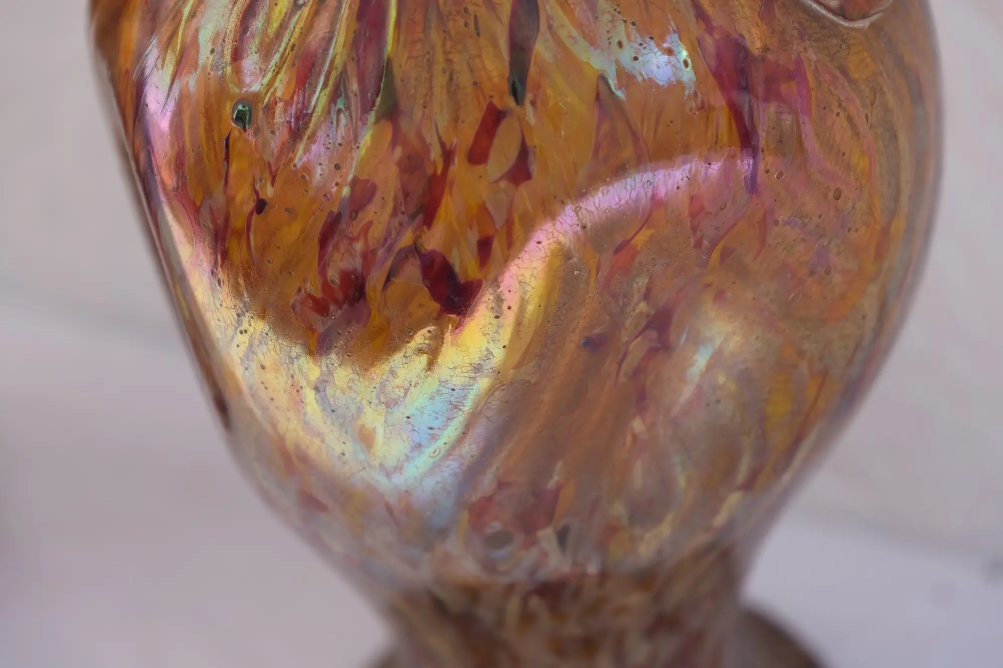 20th Century Glass Vases in Amber Tones - 4/10