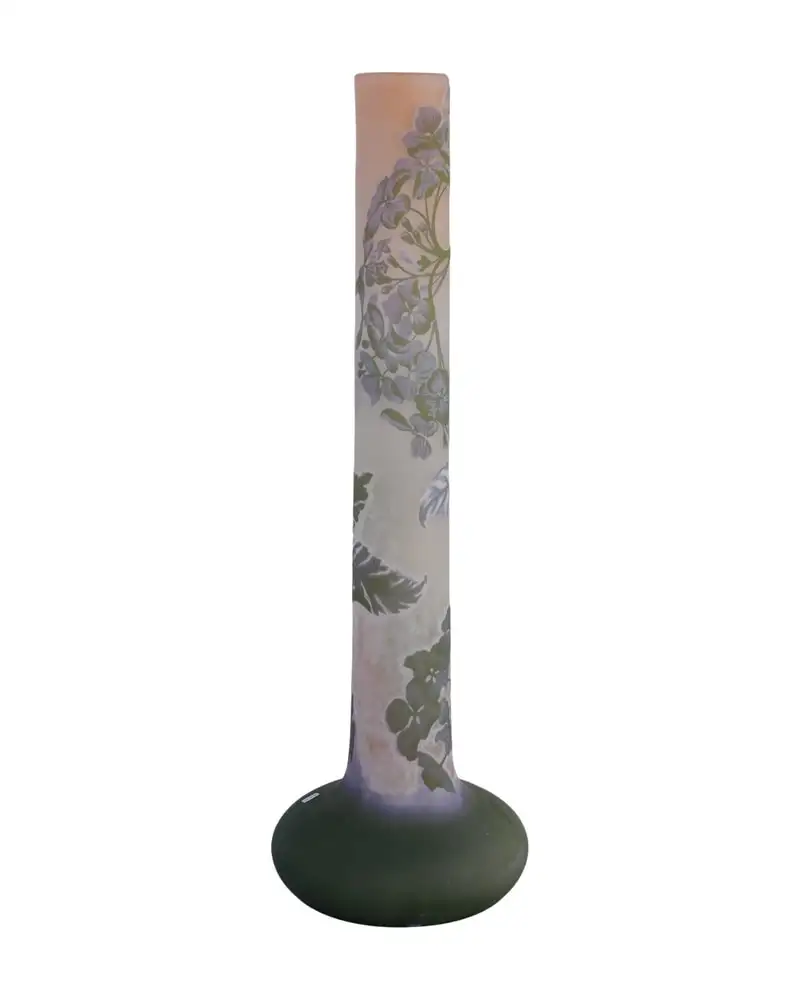 Jarrón Cristal Modelo Oignon 1900 Emile Gallé