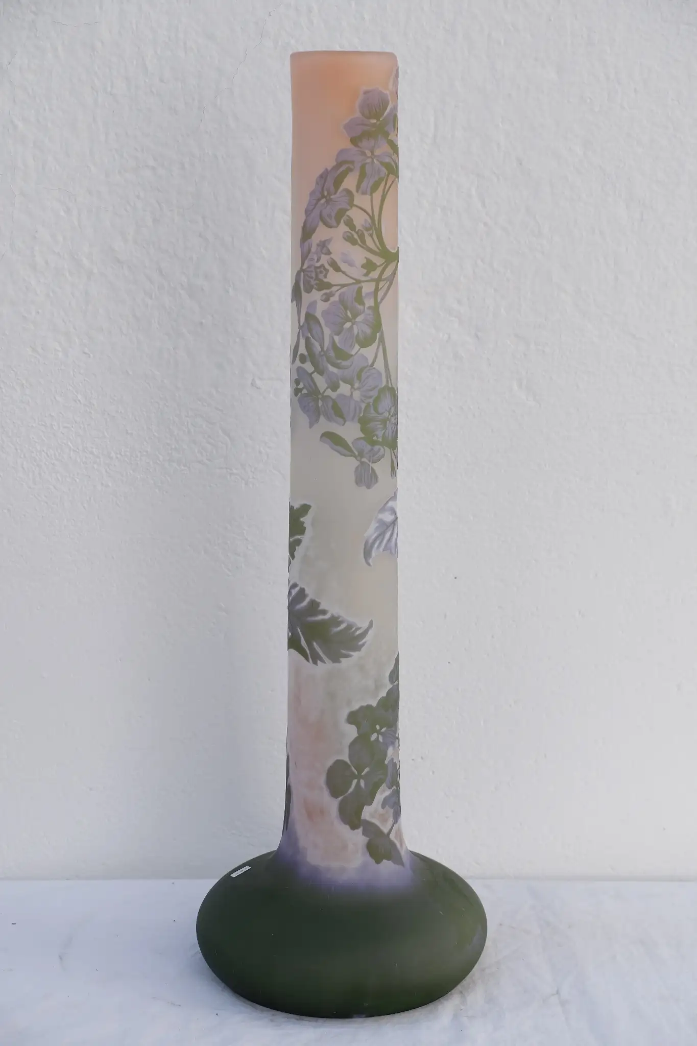 Jarrón Cristal Modelo Oignon 1900 Emile Gallé