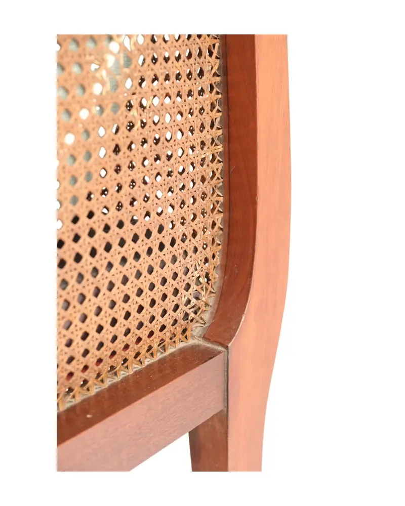 Sillón de Brazos del Siglo XIX en Madera y Cuero, Sillas y Asientos, Siglo XIX · vista 5/11