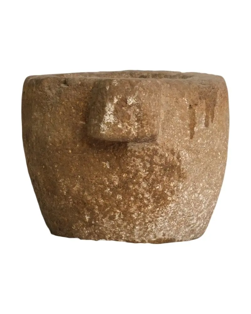 Mortero de Piedra del Siglo XVI con Desgaste Notable, Objetos Decorativos, Siglo XVI · vista 7/7