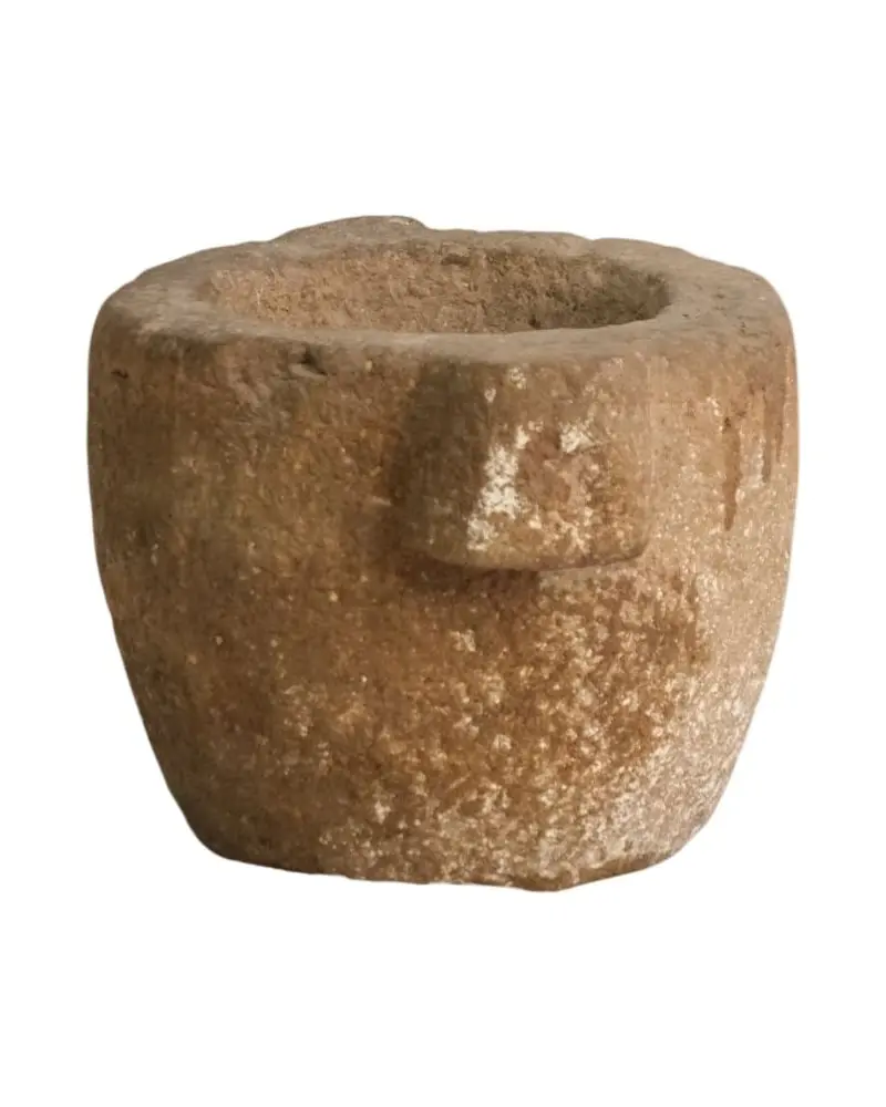 Mortero de Piedra del Siglo XVI con Desgaste Notable, Objetos Decorativos, Siglo XVI · vista 6/7