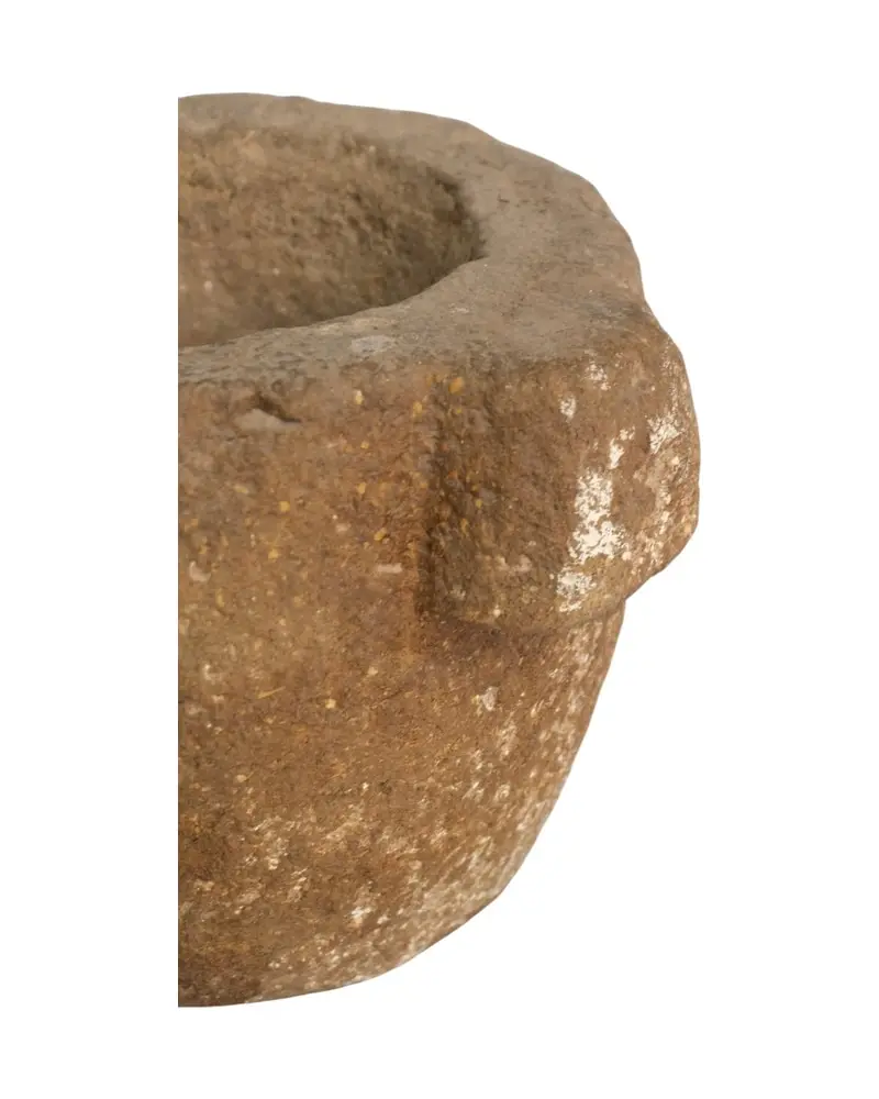 Mortero de Piedra del Siglo XVI con Desgaste Notable, Objetos Decorativos, Siglo XVI · vista 4/7