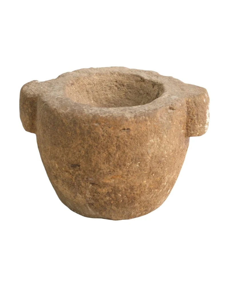 Mortero de Piedra del Siglo XVI con Desgaste Notable, Objetos Decorativos, Siglo XVI
