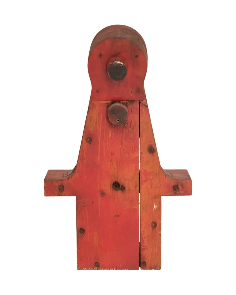Objeto de Madera del Siglo XX en Color Rojo, Objetos Decorativos, Primera mitad del siglo XX · vista 3/8