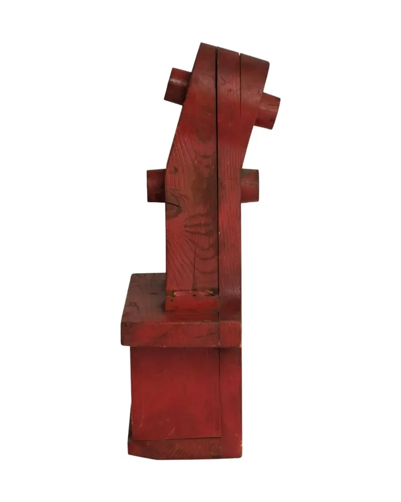 Objeto de Madera del Siglo XX en Color Rojo, Objetos Decorativos, Primera mitad del siglo XX · vista 4/8