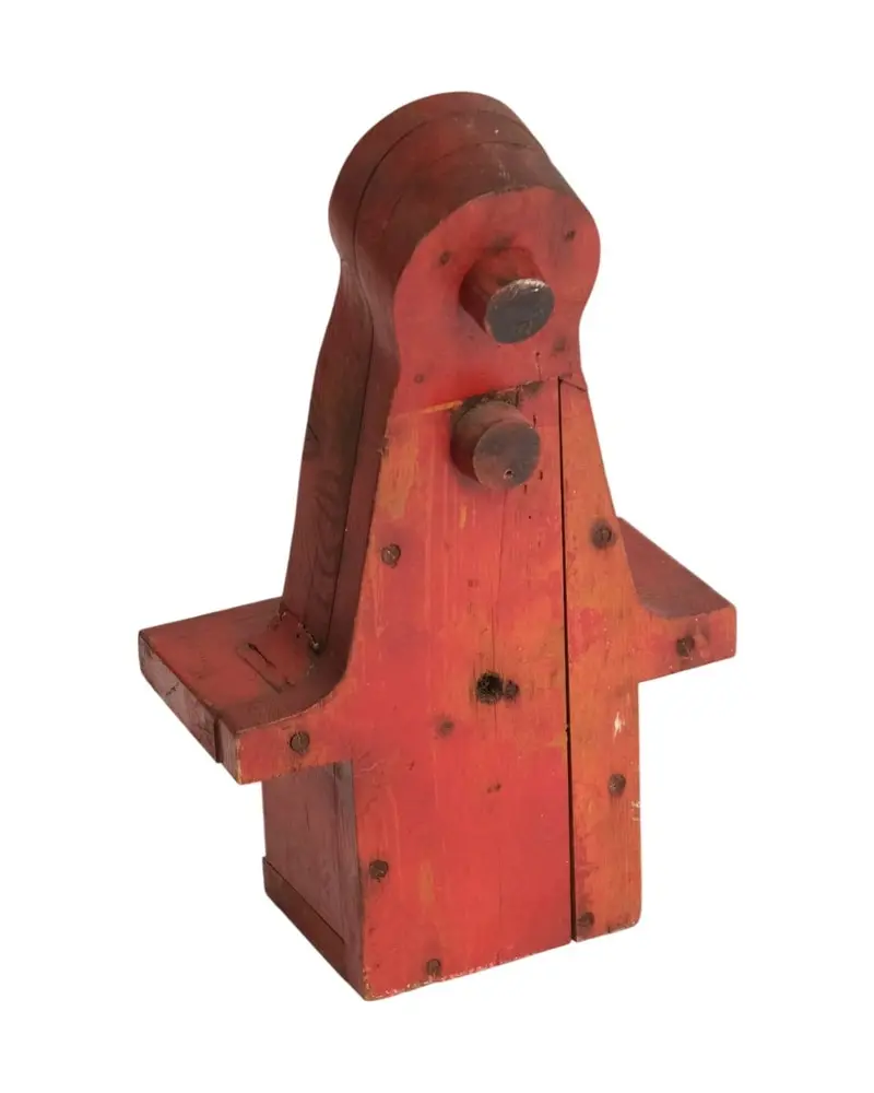Objeto de Madera del Siglo XX en Color Rojo, Objetos Decorativos, Primera mitad del siglo XX · vista 7/8
