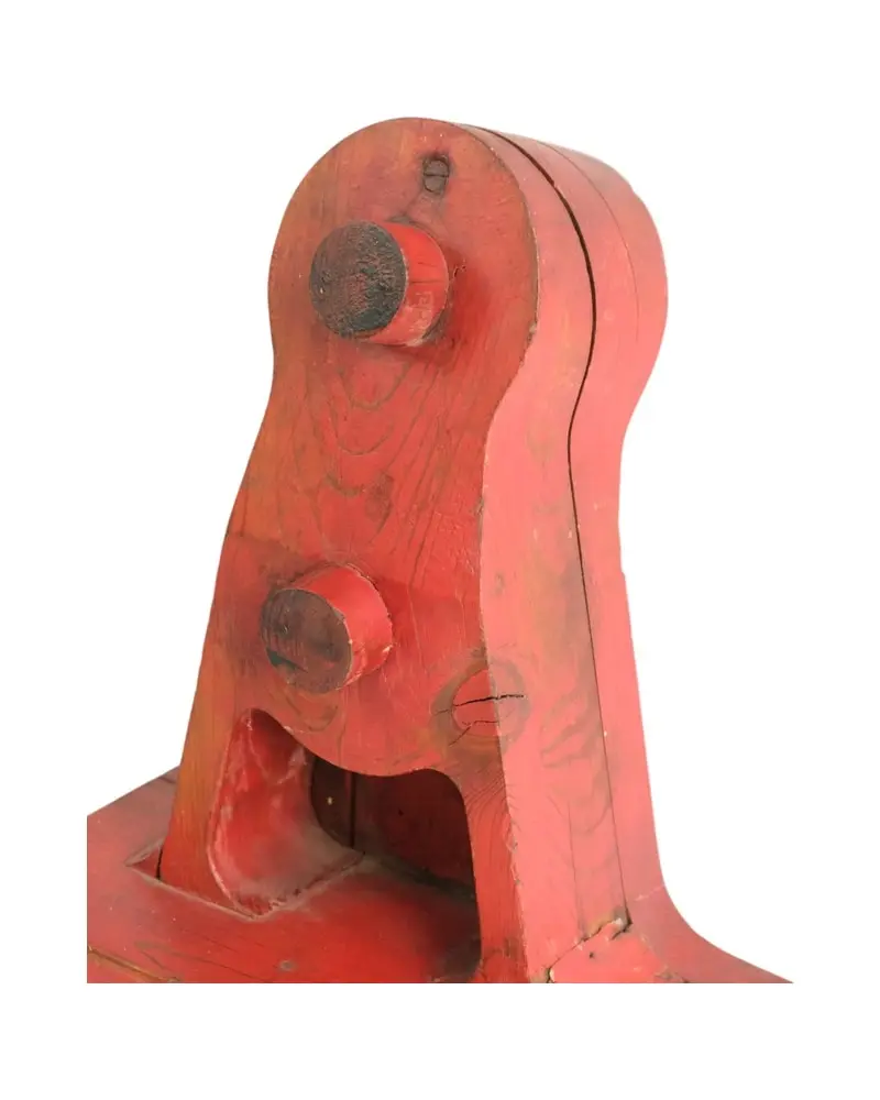 Objeto de Madera del Siglo XX en Color Rojo, Objetos Decorativos, Primera mitad del siglo XX · vista 5/8