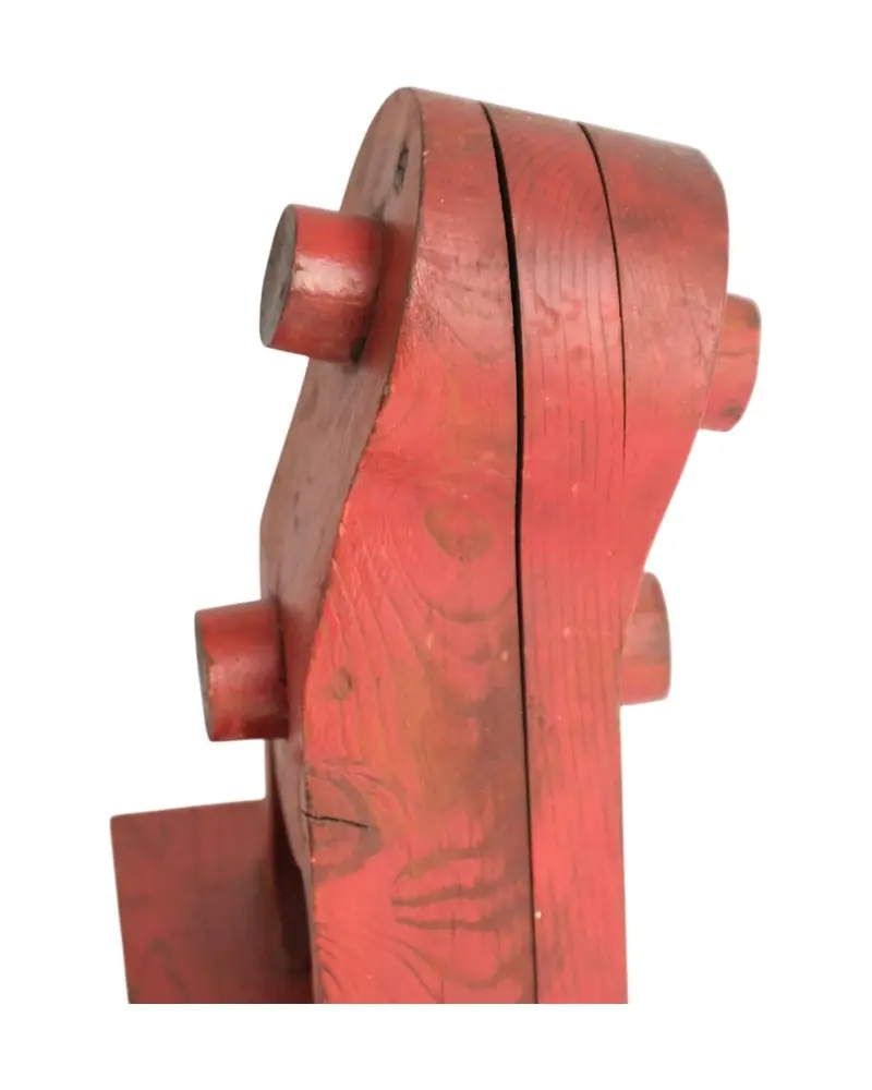 Objeto de Madera del Siglo XX en Color Rojo, Objetos Decorativos, Primera mitad del siglo XX · vista 8/8