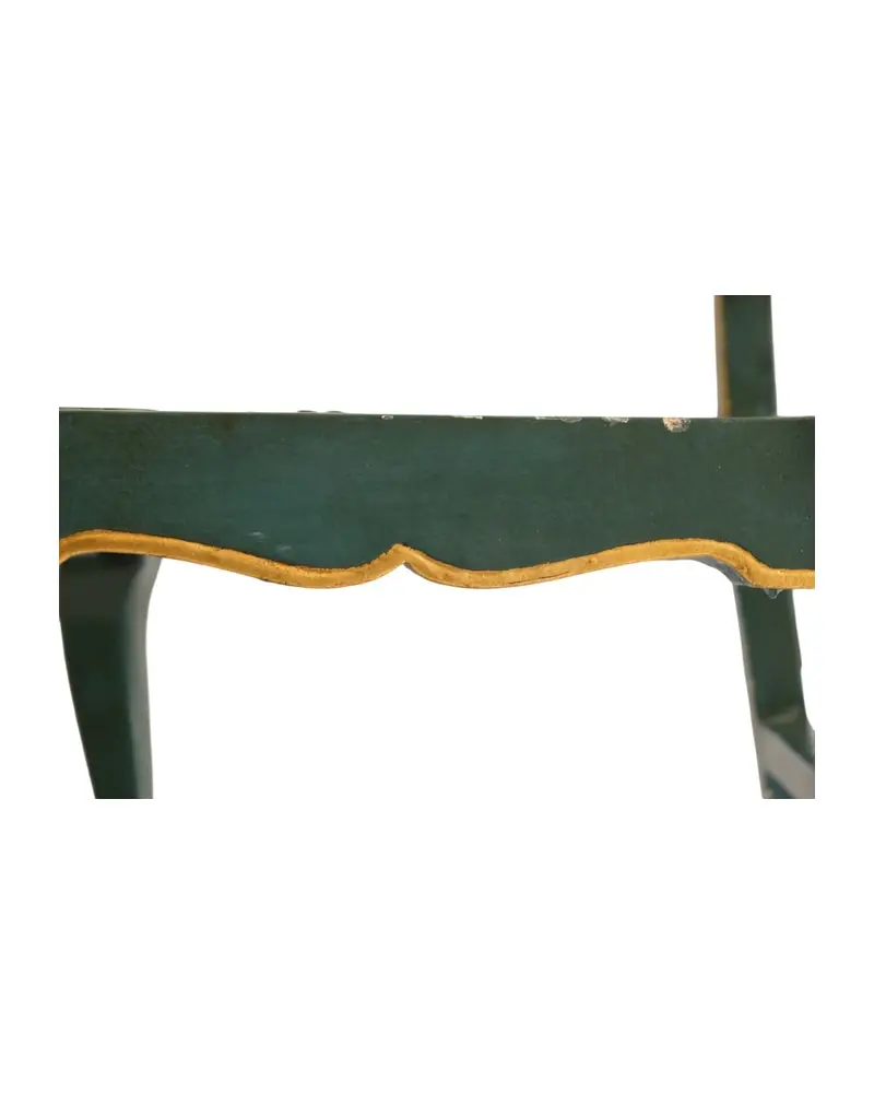 Silla de Respaldo Alto del Siglo XVIII en Madera Pintada y Dorada, Sillas y Asientos, Siglo XVIII · vista 8/13