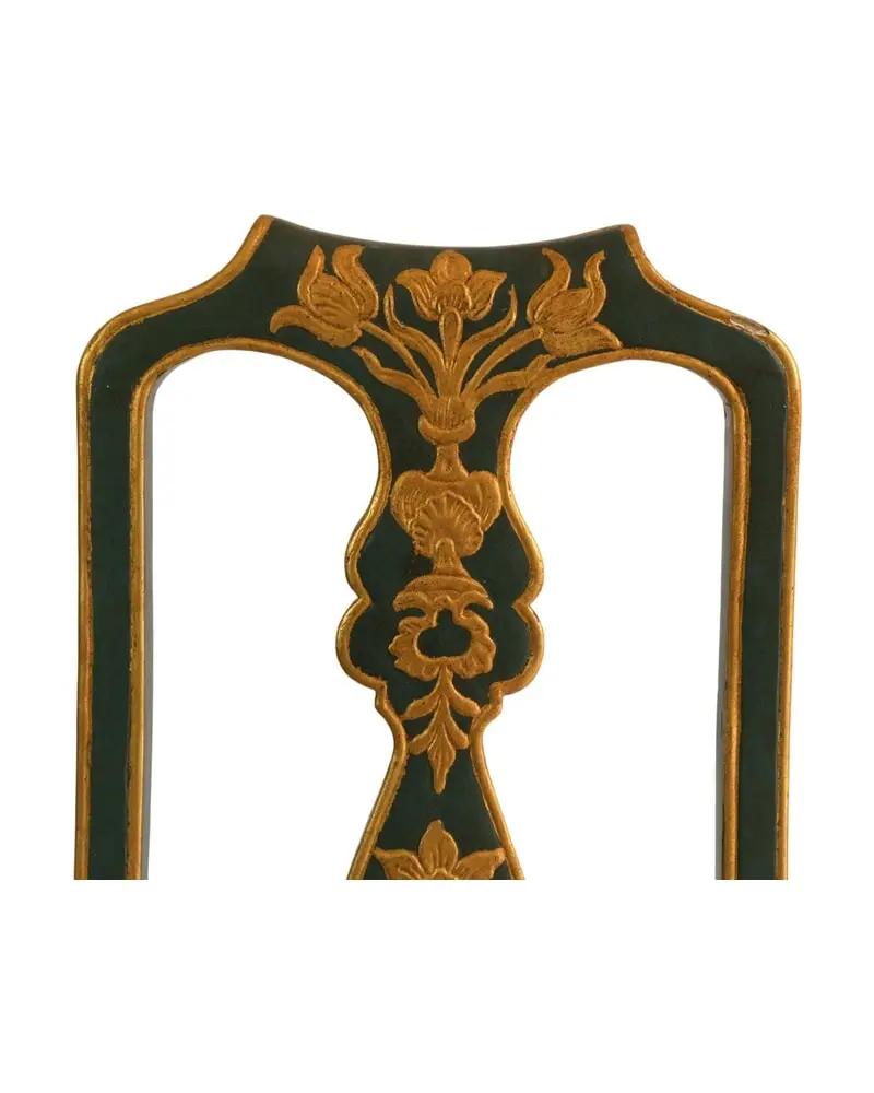Silla de Respaldo Alto del Siglo XVIII en Madera Pintada y Dorada, Sillas y Asientos, Siglo XVIII · vista 13/13