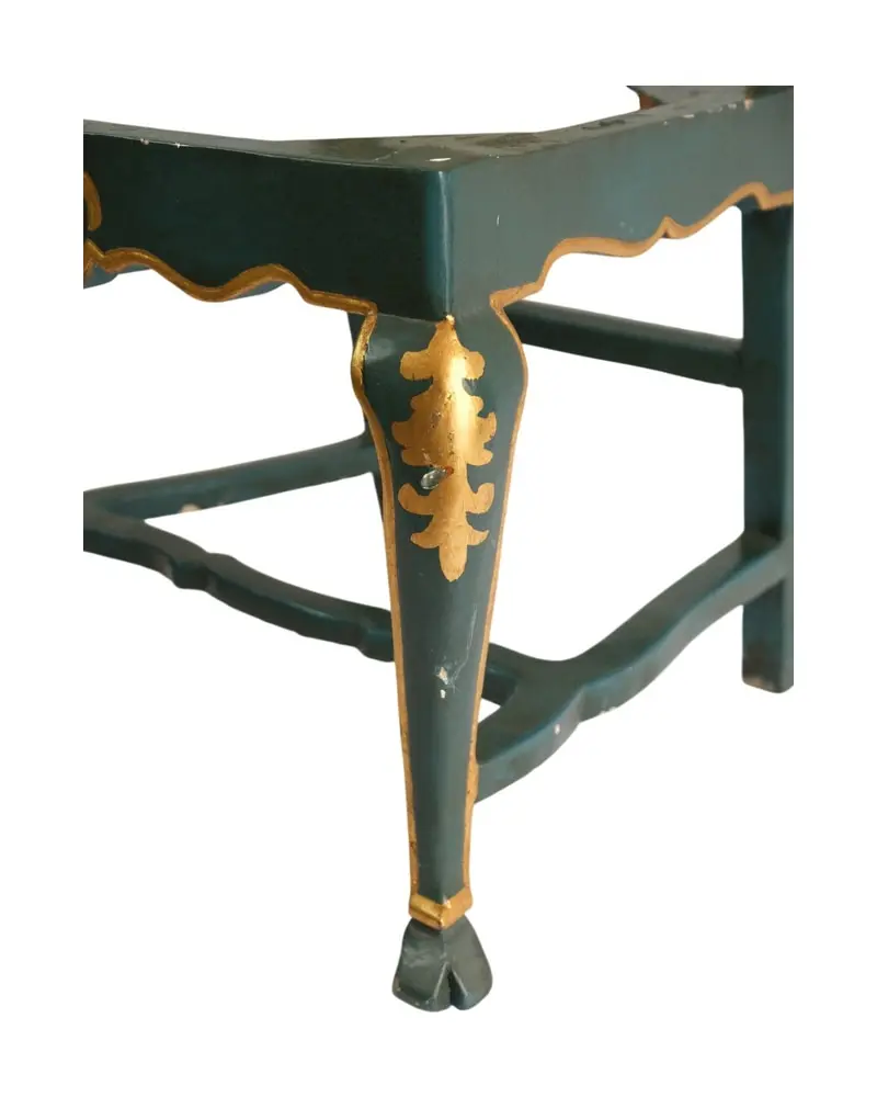Silla de Respaldo Alto del Siglo XVIII en Madera Pintada y Dorada, Sillas y Asientos, Siglo XVIII · vista 4/13