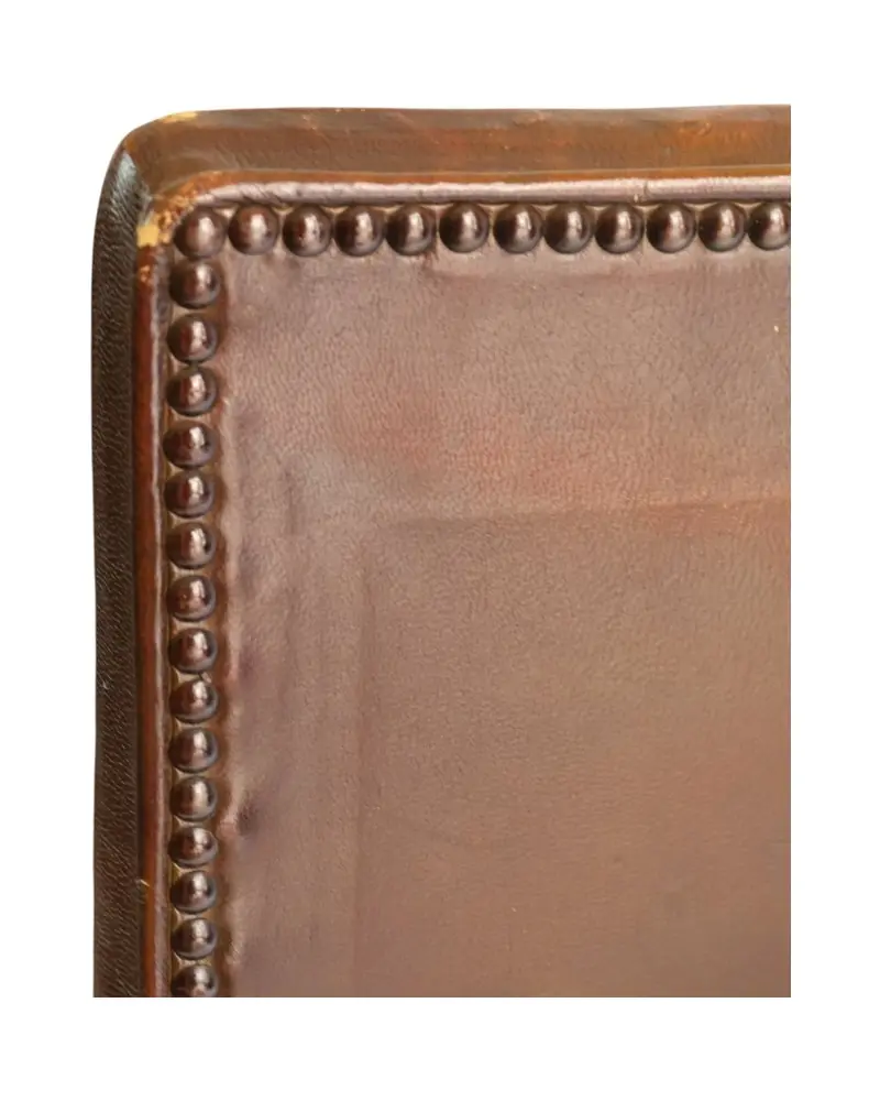 Silla Tapizada del Mediados del Siglo XX en Madera y Cuero, Sillas y Asientos, Primera mitad del siglo XX · vista 12/14