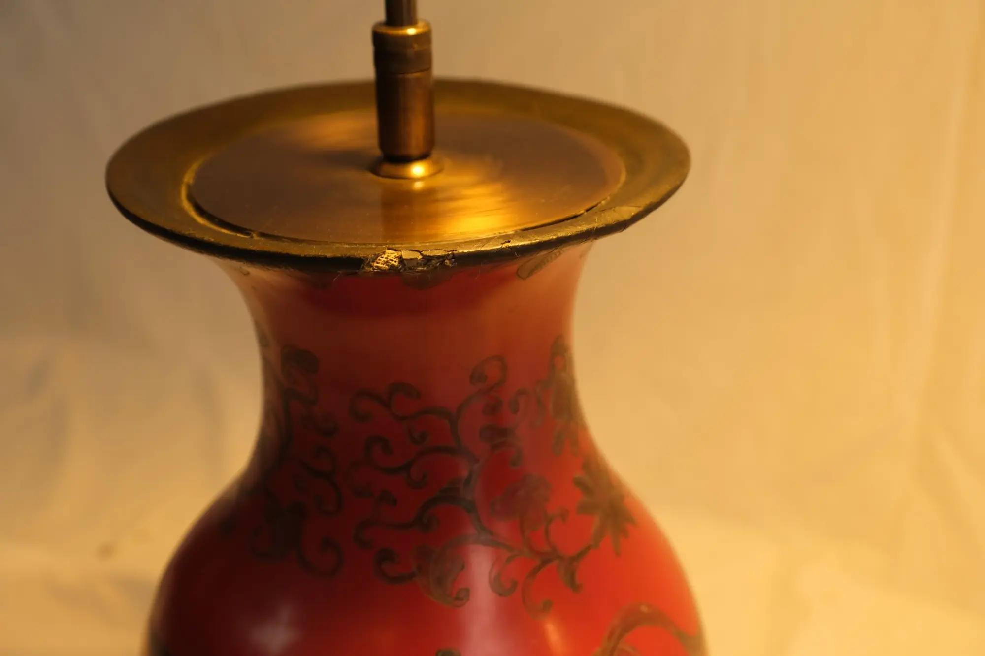Lámparas de Mesa del Siglo XX en Cerámica Roja, Iluminación, Primera mitad del siglo XX · vista 11/12