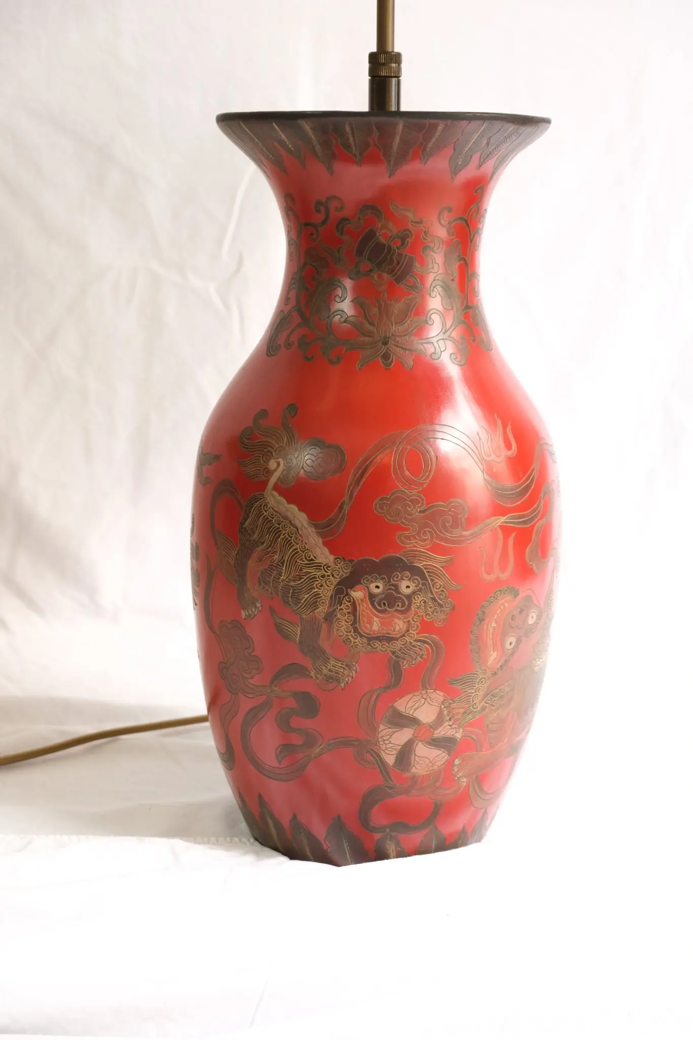 Lámparas de Mesa del Siglo XX en Cerámica Roja, Iluminación, Primera mitad del siglo XX · vista 4/12