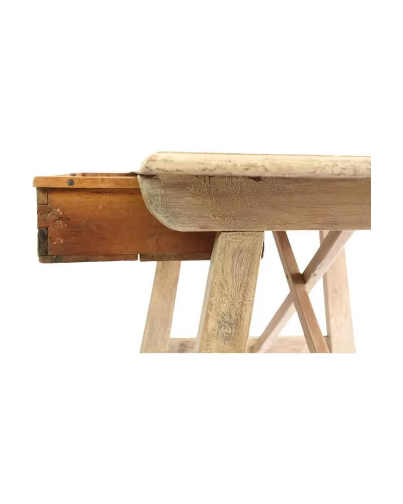 Mesa de Trabajo del Siglo XIX en Madera Natural, Mesas, Siglo XIX · vista 17/17