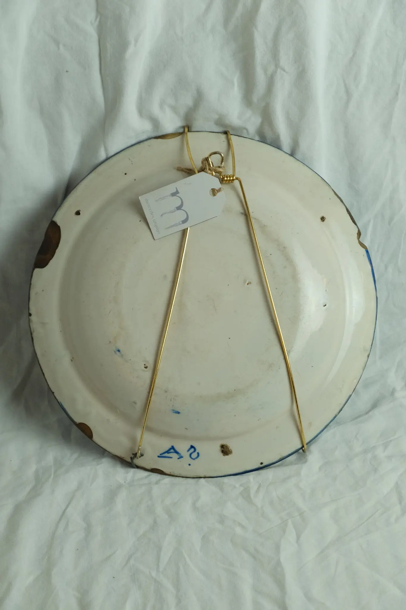 Plato Ovalado del Siglo XIX en Cerámica Azul y Blanca, Objetos Decorativos, Siglo XIX · vista 4/6